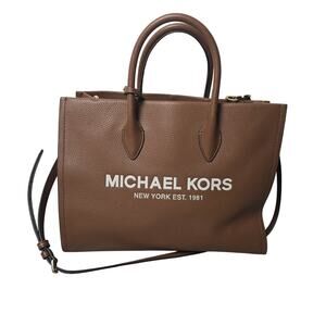 MICHAEL Michael Kors Brown Leather Logo Tote